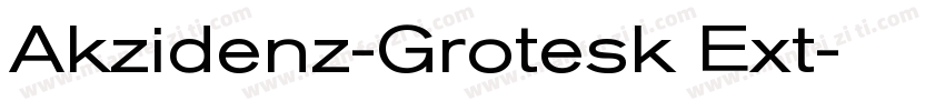 Akzidenz-Grotesk Ext字体转换